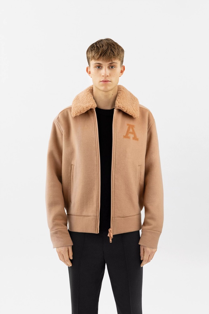 Ortega Bomberjacke Beige Schulter Arigato