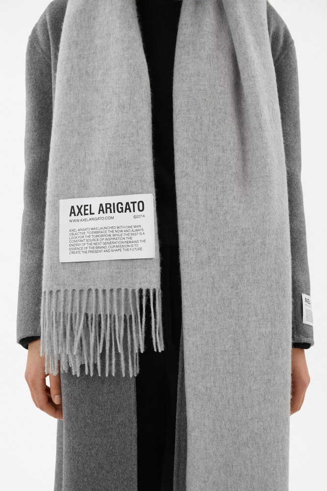 Axel Arigato Grey Melange Logo B Bel Schal