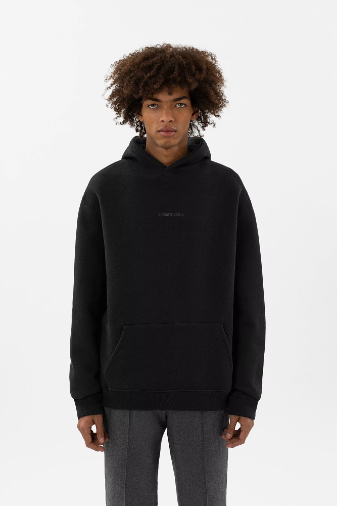 Monogramm-Hoodie Schwarz Axel Arigato