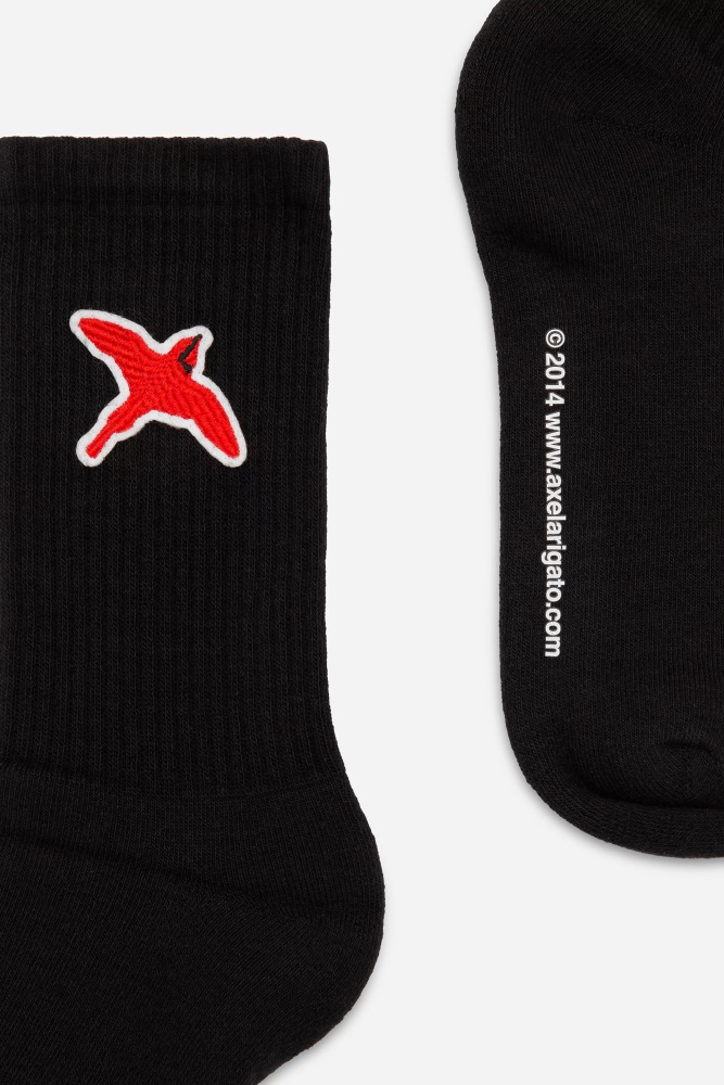 Rouge Bee Bird Tube Socken Arigato Schwarz